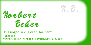 norbert beker business card